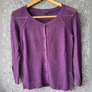 Dark purple American Eagle knit cardigan